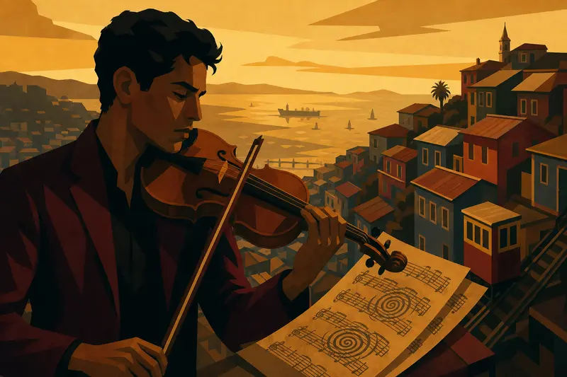Cover illustration for The Score That Steals, B2 Spanish story