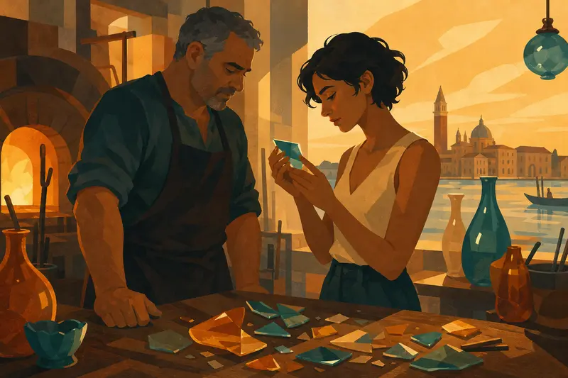 Cover illustration for What the Glass Wants to Be Now, C1 Spanish story