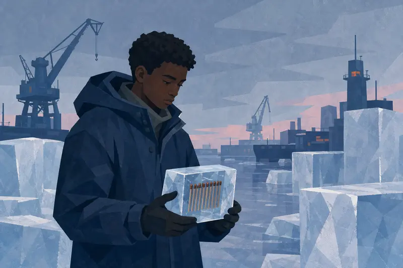Cover illustration for Twelve Matches in the Ice, A2 Spanish story