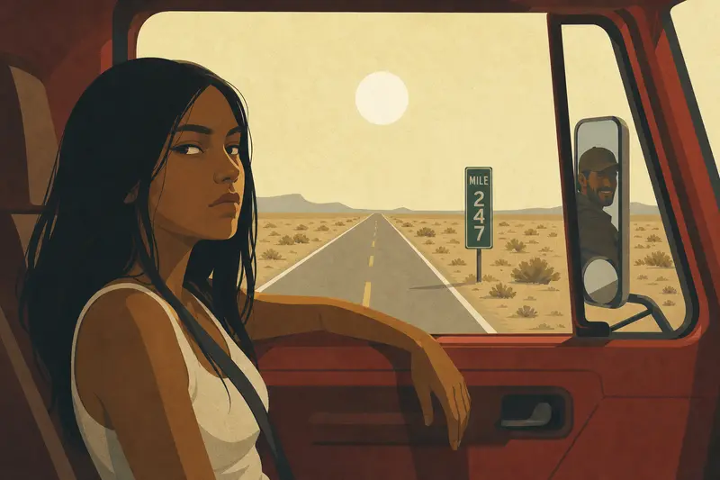 Cover illustration for Mile Marker 247, C1 Spanish story