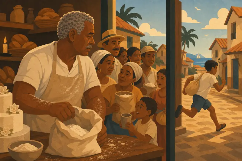 Cover illustration for One Hundred Rolls, Three Hours, A1 Spanish story