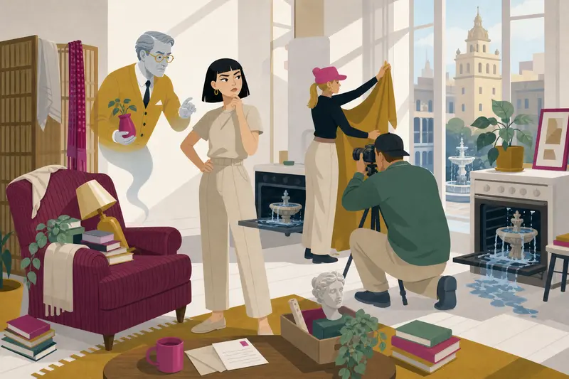 Cover illustration for Everything in Its Place, C1 Spanish story