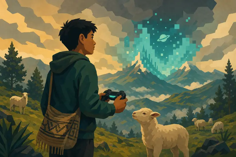 Cover illustration for The Heartbeat of Pixel, B1 Spanish story
