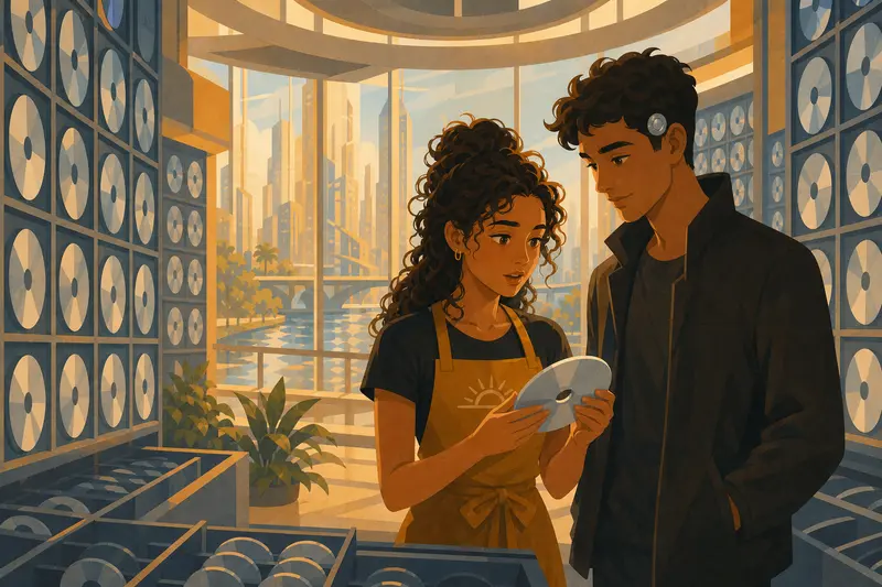 Cover illustration for The Archive of Lost Days, A2 Spanish story