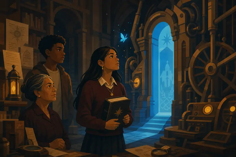 Cover illustration for The Woman of Light, A0 Spanish story