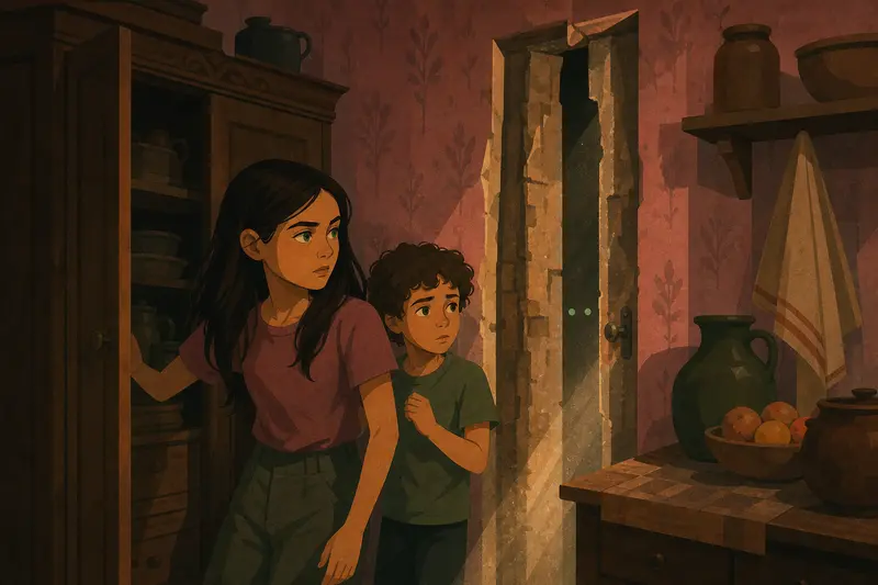 Cover illustration for The Door That Is Not a Door, A1 Spanish story