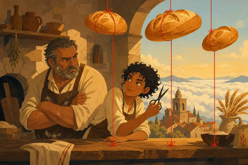 Cover illustration for The Red String, B2 Spanish story