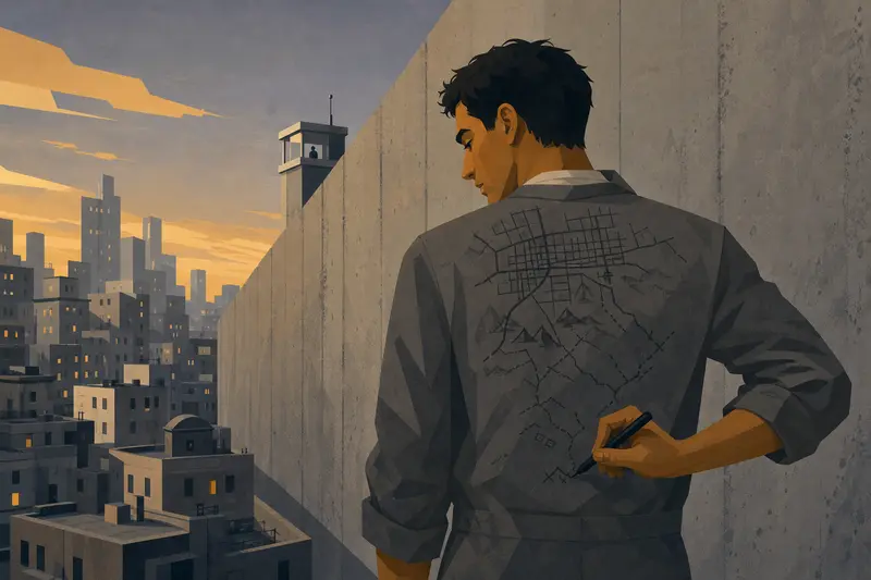 Cover illustration for The Map on His Back, A2 Spanish story