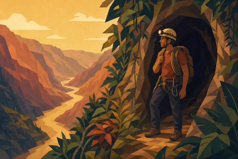 Cover illustration for The Map Below the Canyon, B1 Spanish story