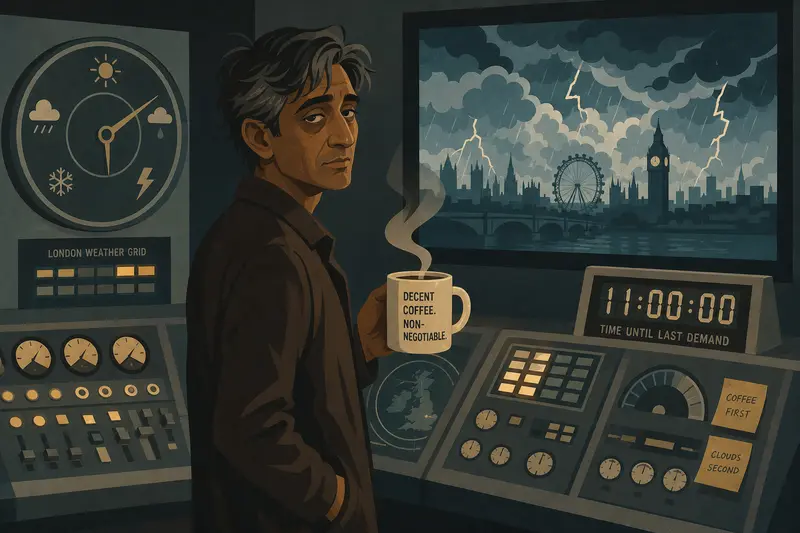 Cover illustration for The Weather Controller's Last Demand, B2 Spanish story
