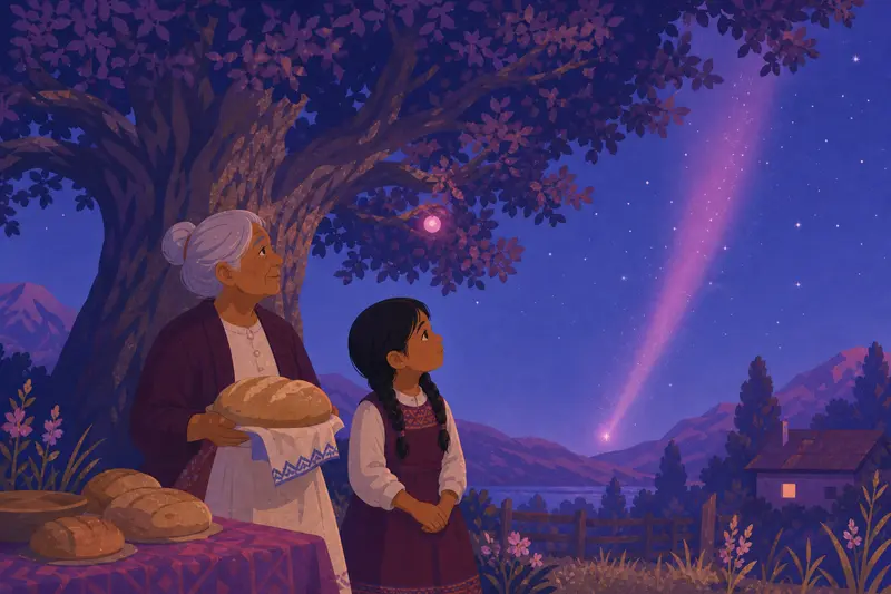 Cover illustration for One Fruit, One Night, A0 Spanish story