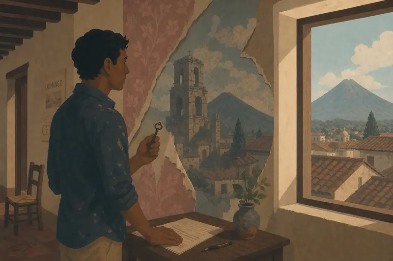 Cover illustration for Two Windows in Time, B2 Spanish story