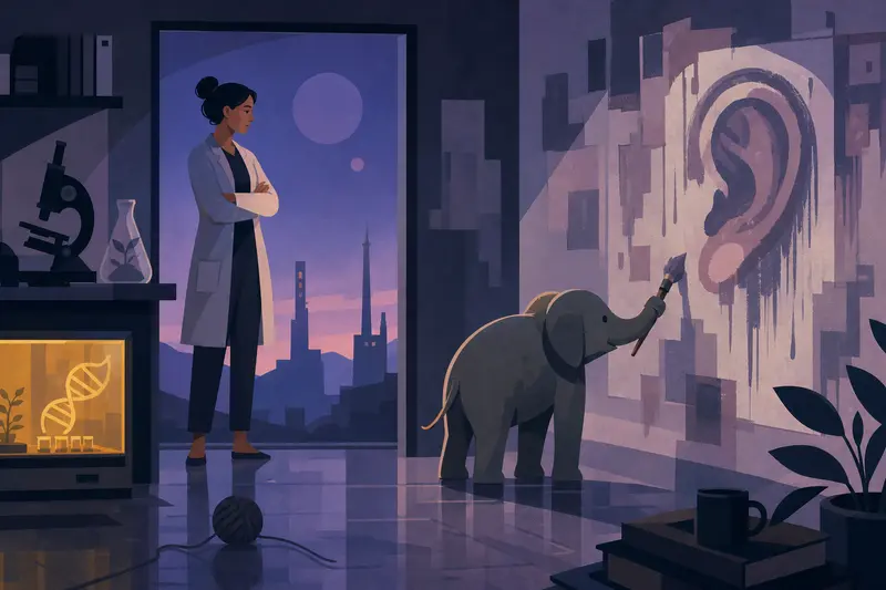 Cover illustration for The Elephant That Listened, B2 Spanish story
