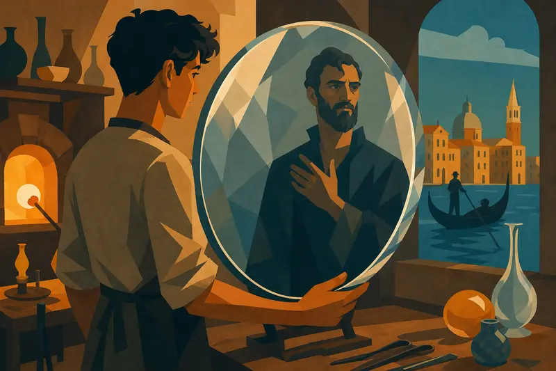 Cover illustration for What Burns in Glass, C1 Spanish story