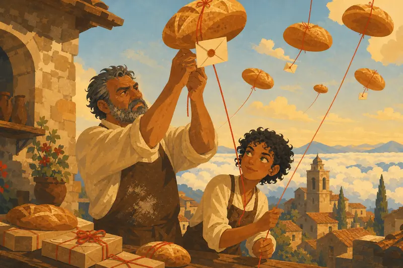 Cover illustration for Letters Tied to Bread, B2 Spanish story