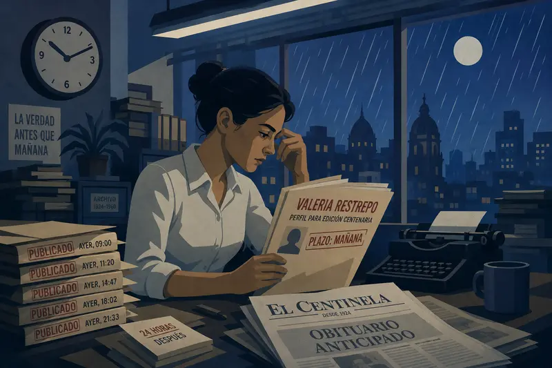 Cover illustration for The Punctual Dead, B2 Spanish story