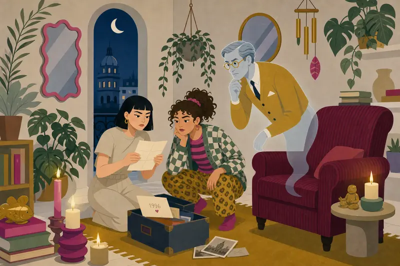 Cover illustration for Midnight and Absolutely Nothing, C1 Spanish story