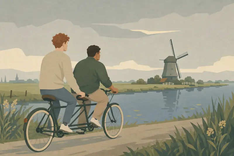 Cover illustration for Pedaling Through Silence, B1 Spanish story