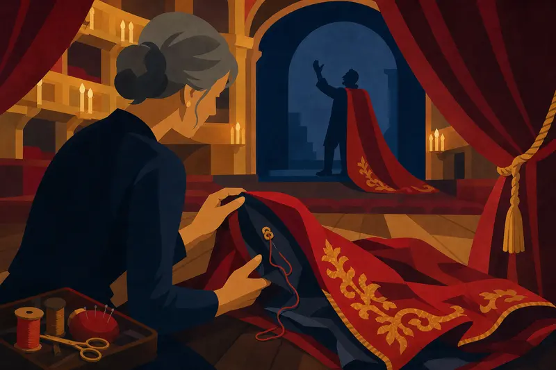 Cover illustration for The Wrong Color Thread, C1 Spanish story