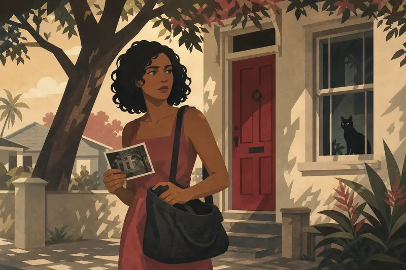 Cover illustration for The Black Bag, A0 Spanish story