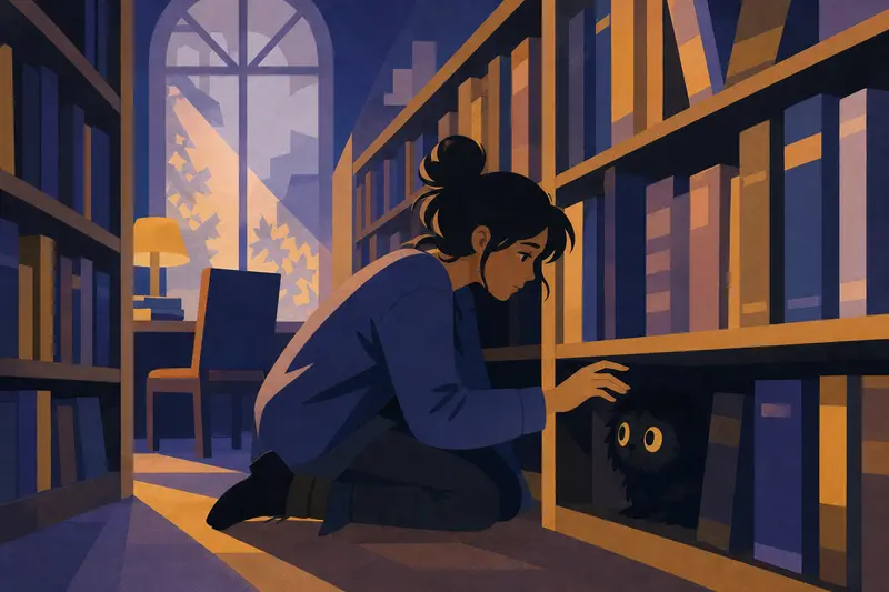 Cover illustration for The Girl Who Held the Dark, A2 Spanish story