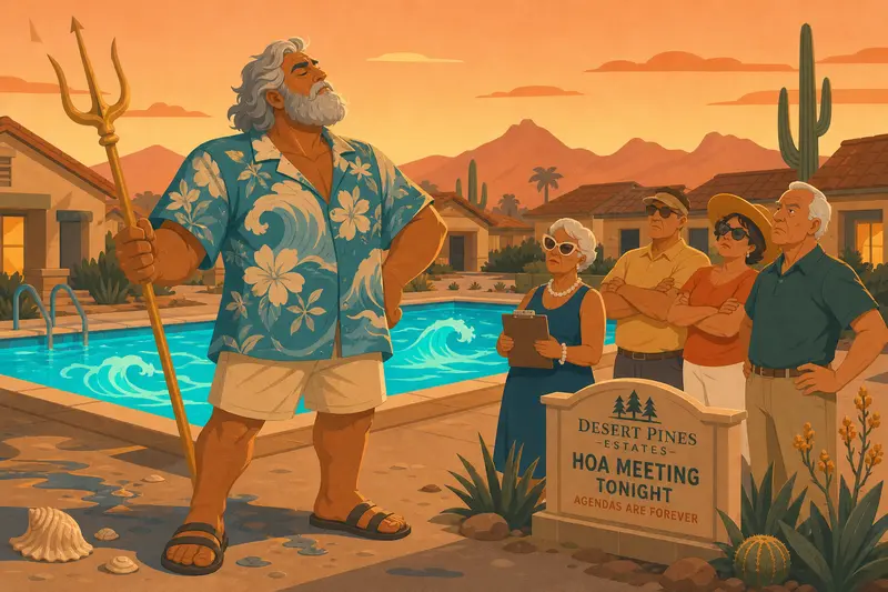 Cover illustration for Tidal Disputes in the Desert, C1 Spanish story