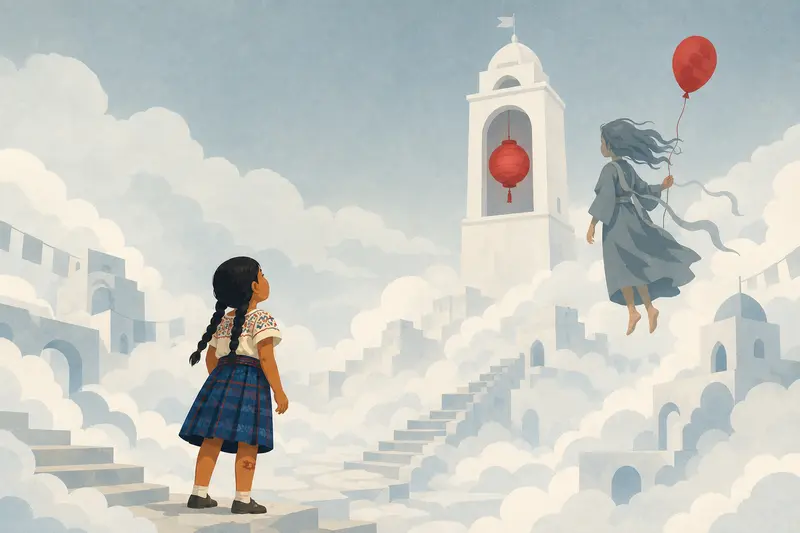 Cover illustration for The Cold Sun, A1 Spanish story