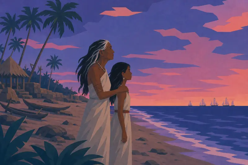 Cover illustration for The Voice Upon the Water, C1 Spanish story