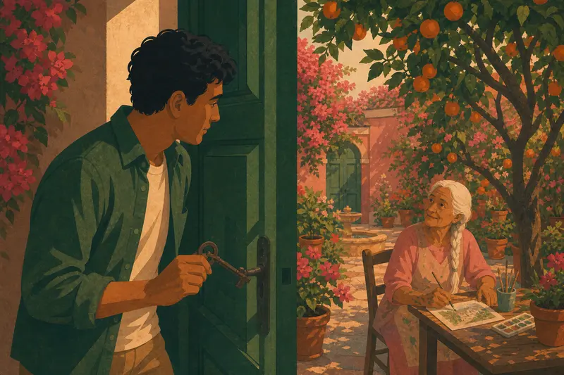 Cover illustration for Four Figures on the Map, A1 Spanish story