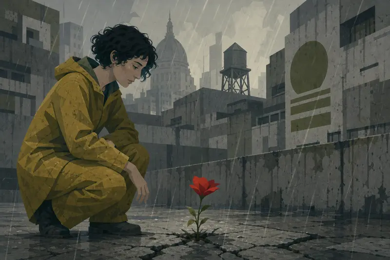 Cover illustration for Red Under the Acid Rain, A1 Spanish story