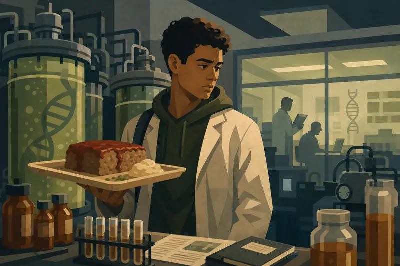 Cover illustration for The Meatloaf Theorem, B2 Spanish story
