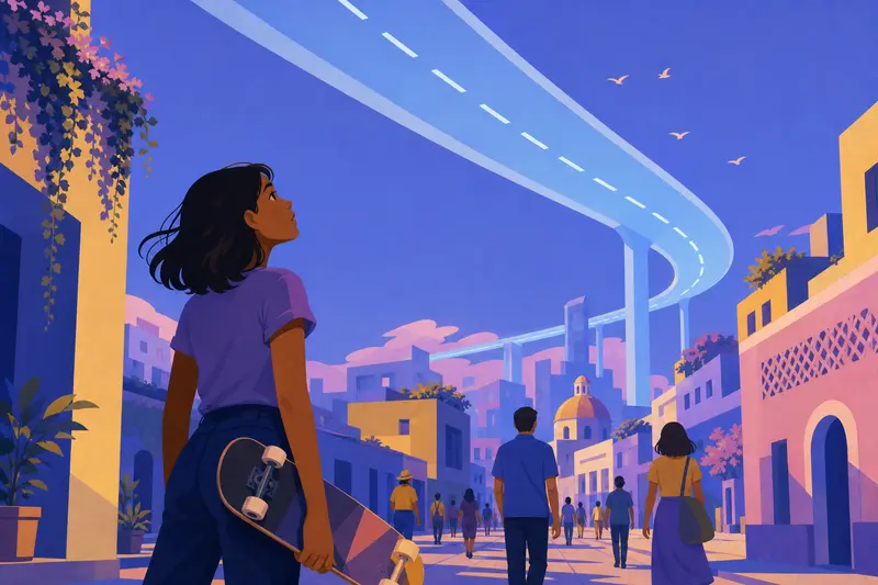 Cover illustration for The Map Above Your Head, B1 Spanish story