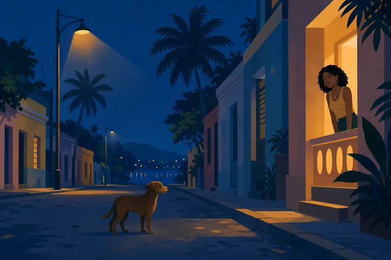 Cover illustration for One Good Night, A1 Spanish story