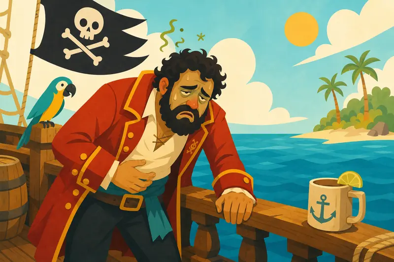Cover illustration for The Driest Pirate in the Seven Seas, B1 Spanish story