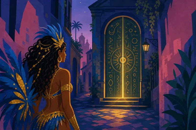 Cover illustration for The Kingdom Behind the Drums, B1 Spanish story