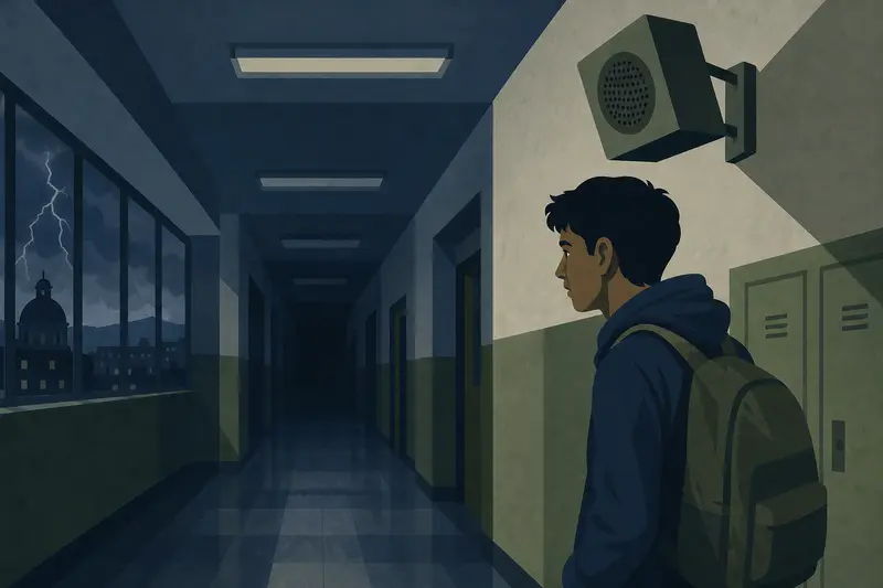 Cover illustration for The Principal Will See You Now, B1 Spanish story