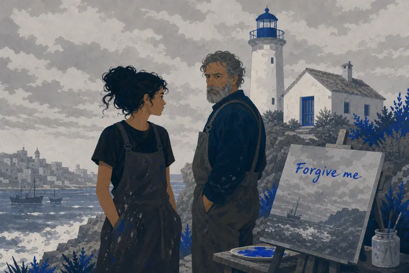 Cover illustration for The Woman Who Painted the Sea, B1 Spanish story