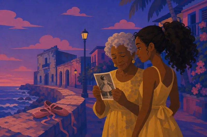 Cover illustration for The Girl in the Old Photo, A1 Spanish story