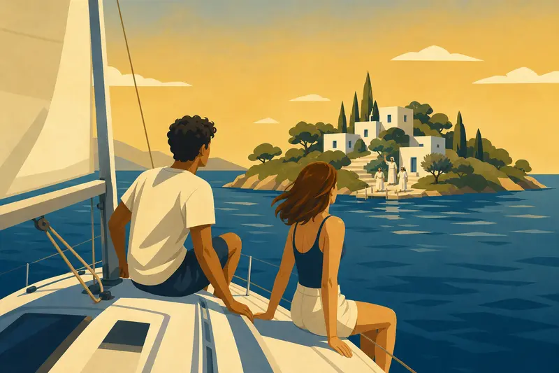 Cover illustration for The Island That Wasn't There, A2 Spanish story
