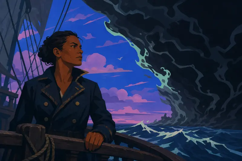 Cover illustration for The Cartography of Storms, C2 Spanish story