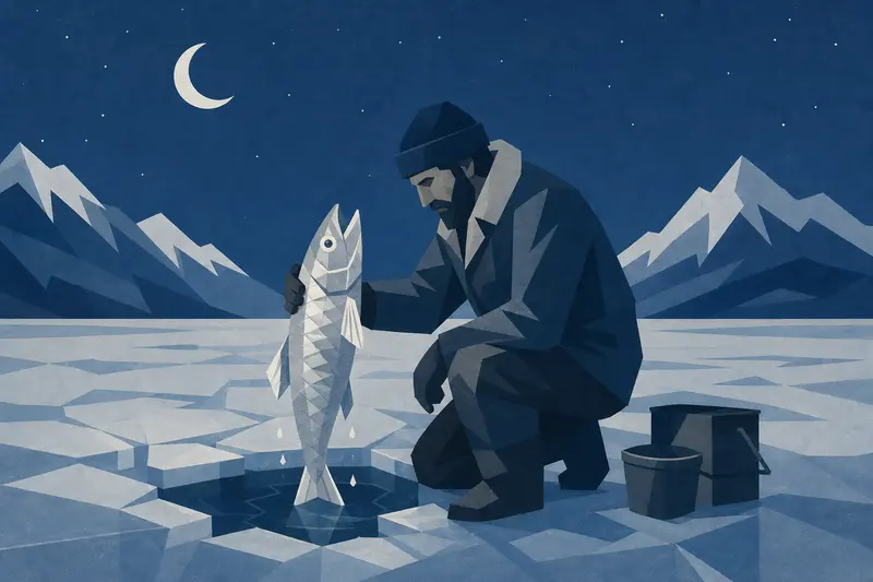 Cover illustration for The Silver Fish of Lake Nahuel, B1 Spanish story