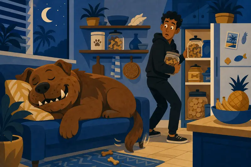 Cover illustration for The Worst Guard Dog in the World, A2 Spanish story