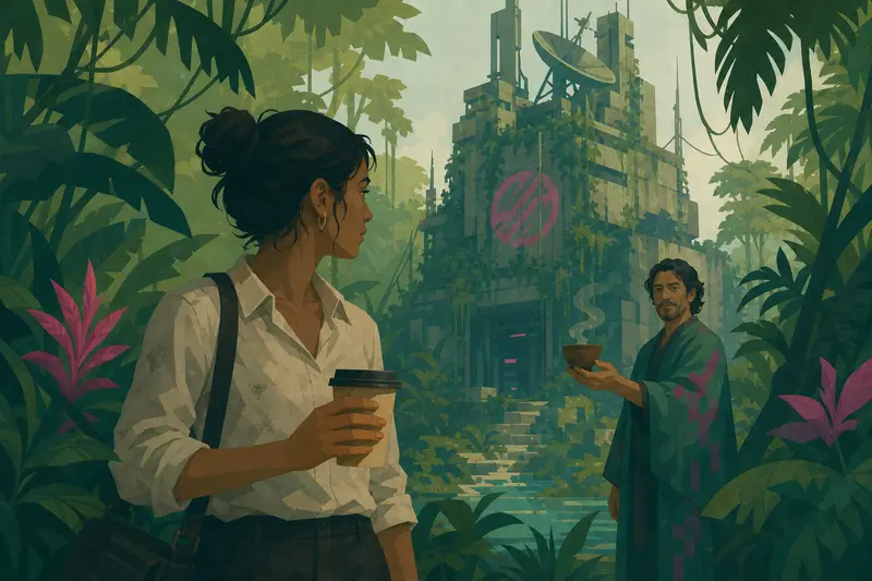Cover illustration for The Coffee Was Still Warm, B1 Spanish story
