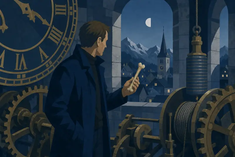 Cover illustration for The Thirteenth Stroke, B2 Spanish story