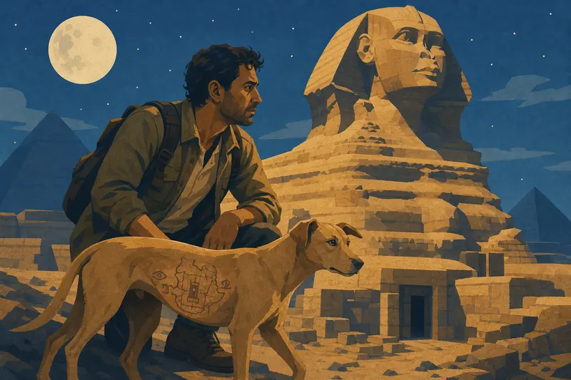 Cover illustration for The Map on the Dog, B2 Spanish story