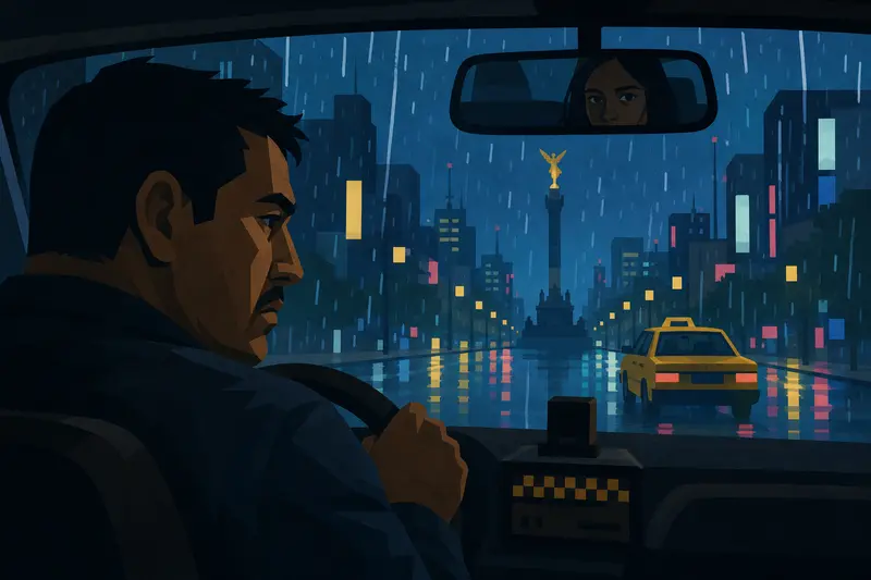 Cover illustration for The Street That Vanished, B2 Spanish story