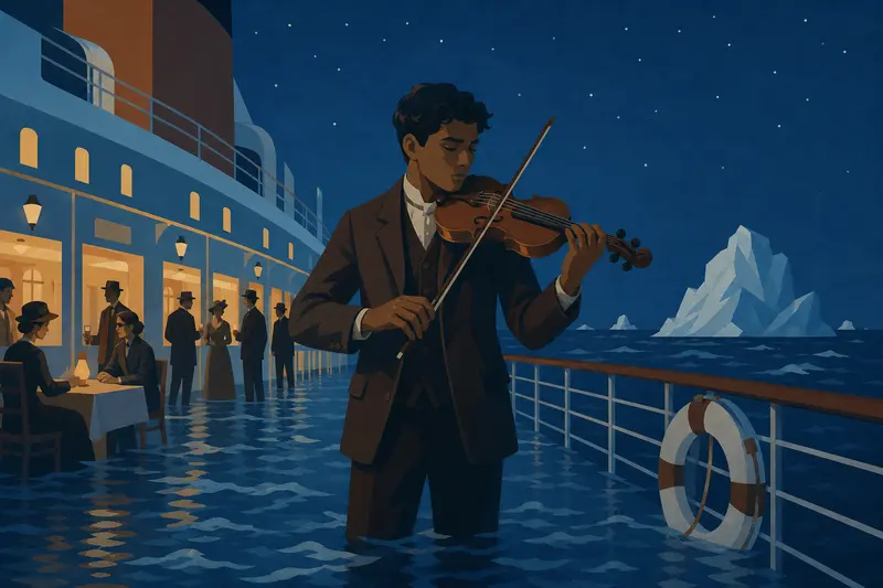 Cover illustration for Music in the Cold Night, A1 Spanish story