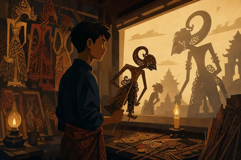 Cover illustration for The Puppet That Remembers, B2 Spanish story