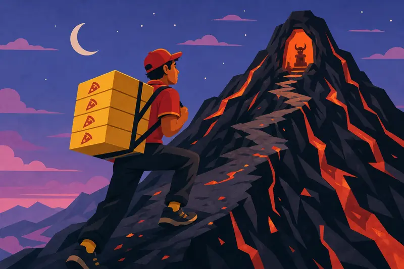 Cover illustration for Four Pizzas for the Summit, B1 Spanish story