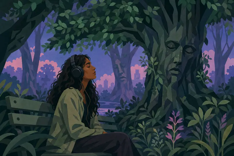 Cover illustration for The Trees Think, A1 Spanish story